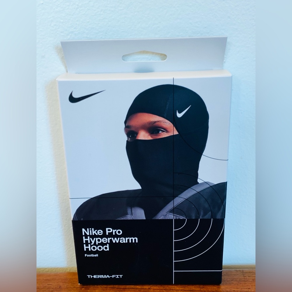 Nike Pro Therma-Fit Hyperwarm Hood Ski Mask - BRAND NEW IN BOX Football Black